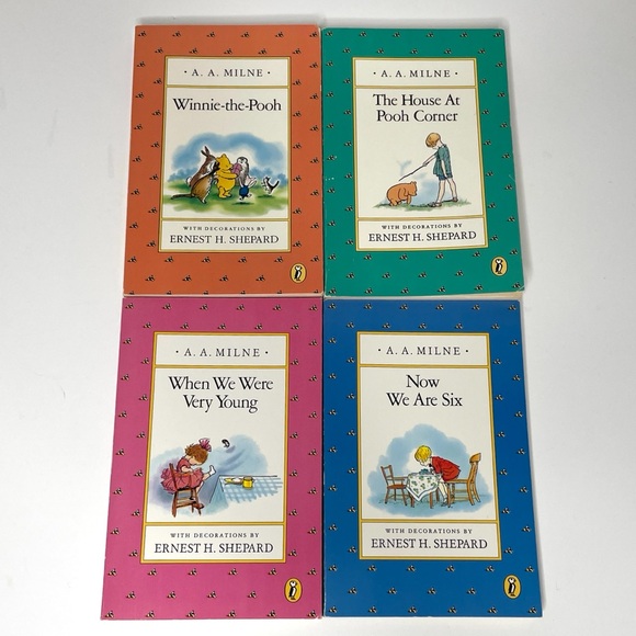 Vintage Pooh’s Library 4 Book Box Set 1992 by AA Milne, Ernest H Shepard - Picture 2 of 11